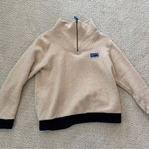 Patagonia Tan Fleece quarter-Zip Jacket